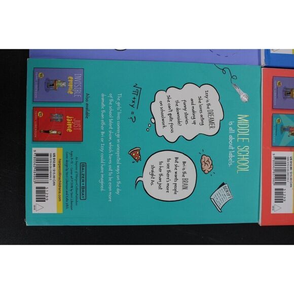 Terri Libenson Lot Of 4 Books Positive Izzy Invisible Emmie Just Jaime Becoming - Picture 9 of 13